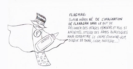 Croquis du Personnage de Flagman par Bertrand Barrouilhet