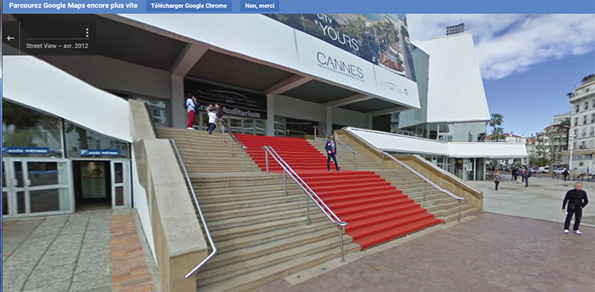 Autre vue du Festival de Cannes  avec Google Maps - Google Street View