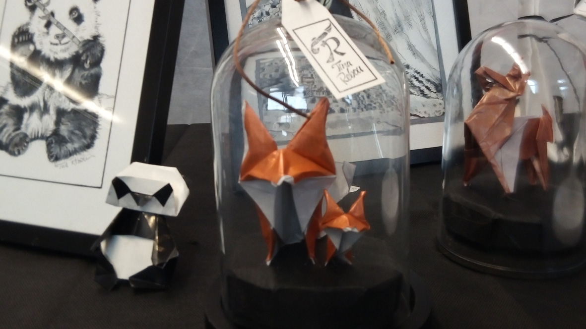 zoom sur origamis : Panda - Renards et Renne