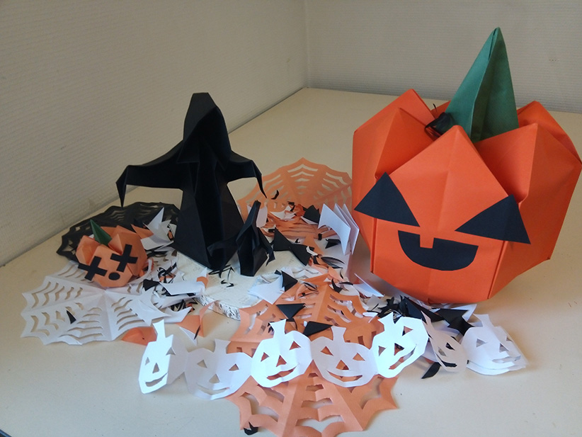 halloween - origamis réalisés en 2021