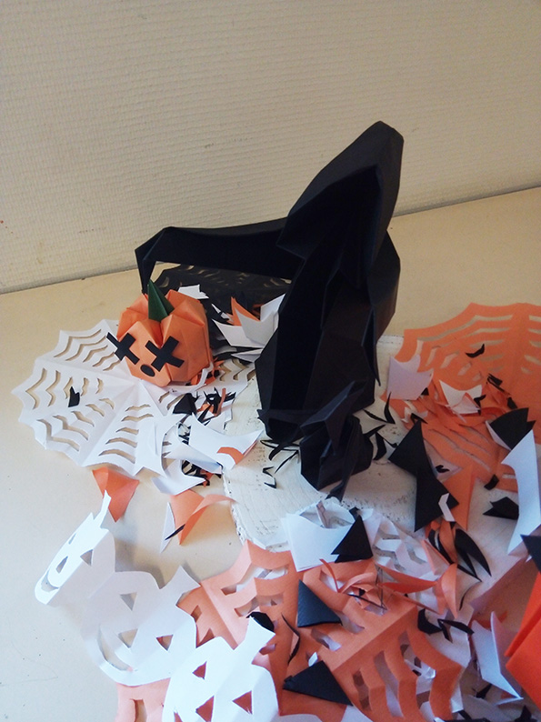 halloween-origami - autre vue de dessus